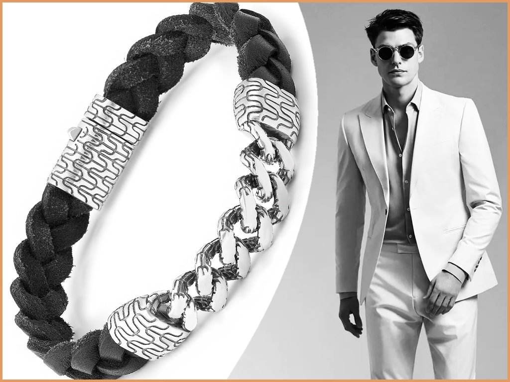 Срібний браслет чоловічий