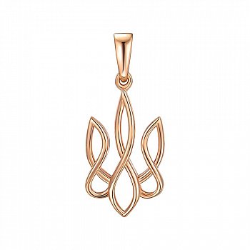 Підвіс Тризуб з червоного золота 000153374